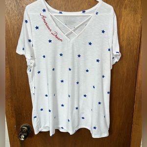 Plus size patriotic t-shirt
